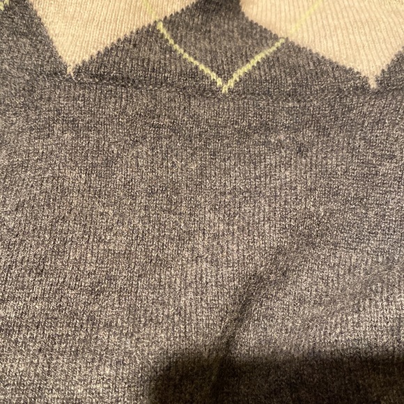 Pure 2 ply cashmere XS cashmere zip front sweater. Grey, oatmeal - Picture 8 of 8
